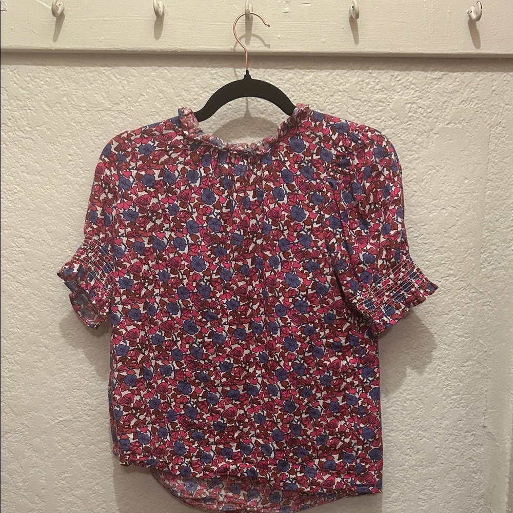 J. Crew Multicolor Floral Top